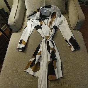 Dvf silk wrap dress